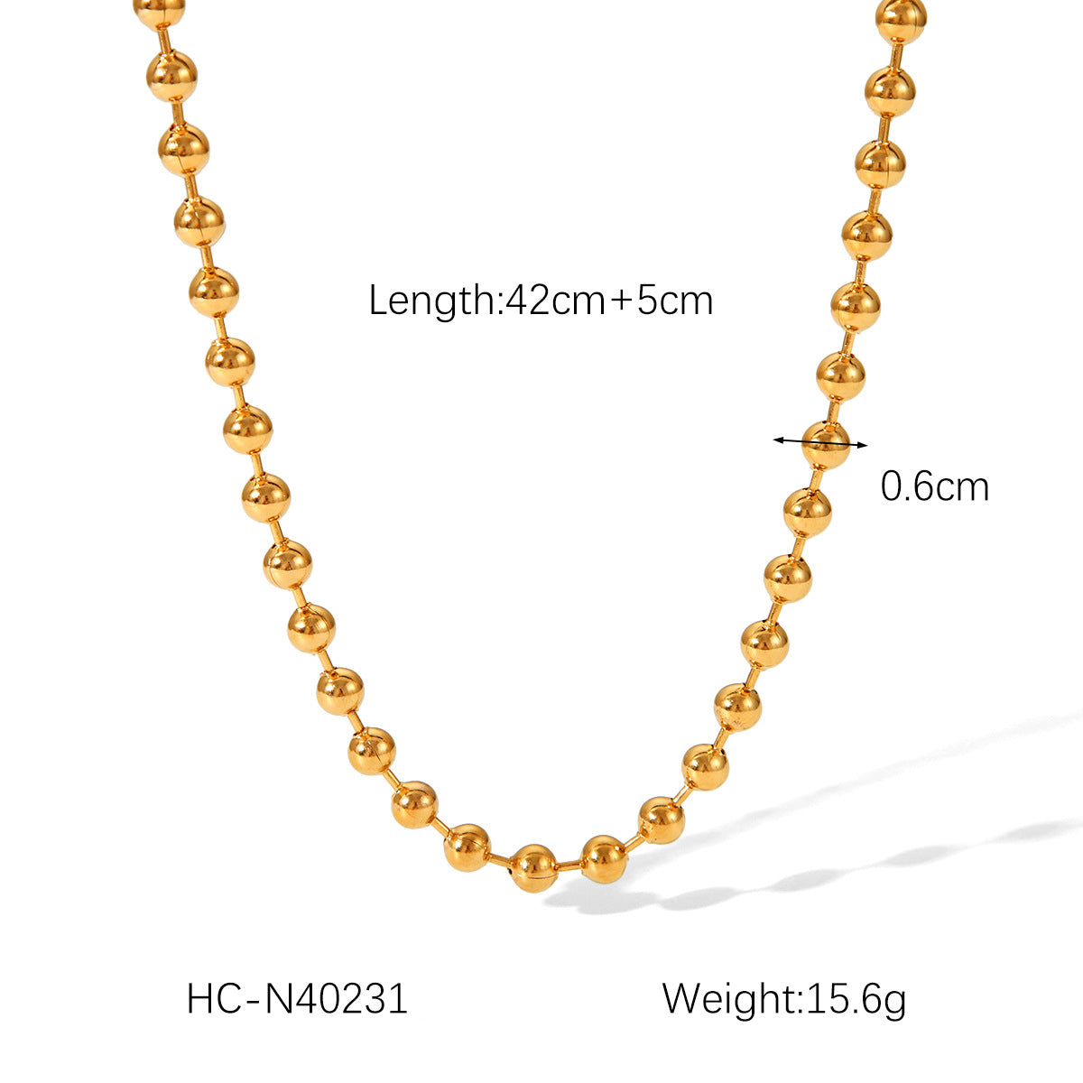 INS-style Fashionable 18K Gold-plated Stainless Steel Necklace with Cuban Chain As An Accessory