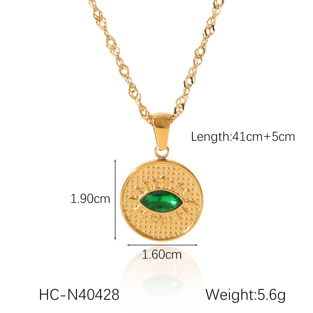 Geometric Heart-shaped Pendant Stainless Steel Diamond-encrusted Necklace Heart Pendant Cuban Chain Necklace