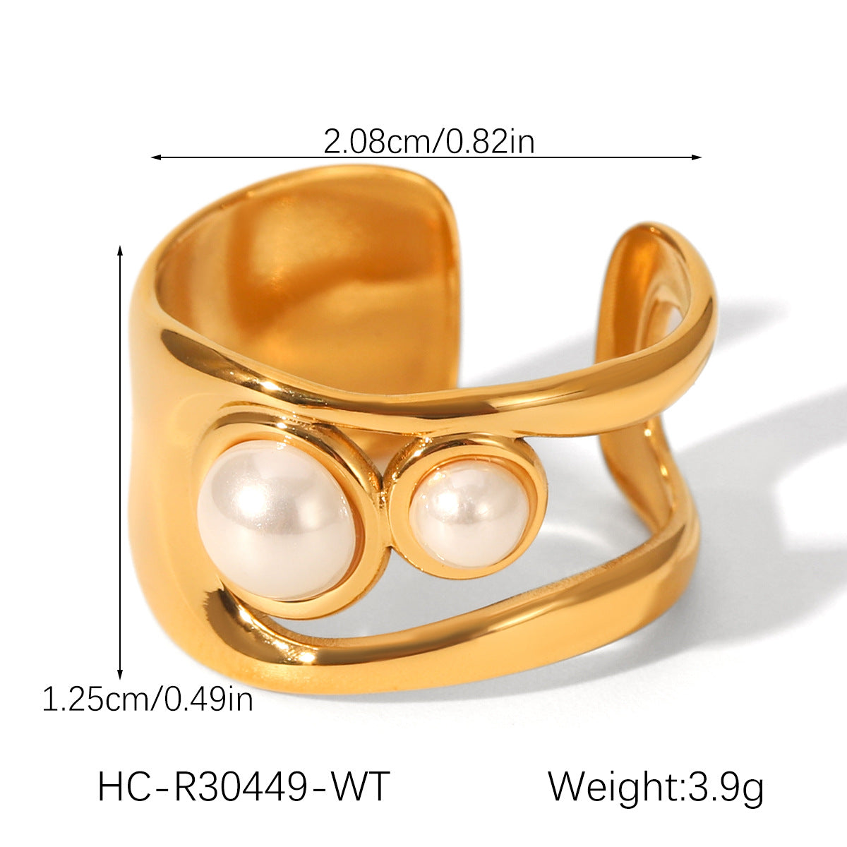 Women Stainless Steel Hollow-out Pearl Bracelet with Natural Tiger's Eye Stone, Open Bracelet, Vintage Style, Titanium Steel Jewelry