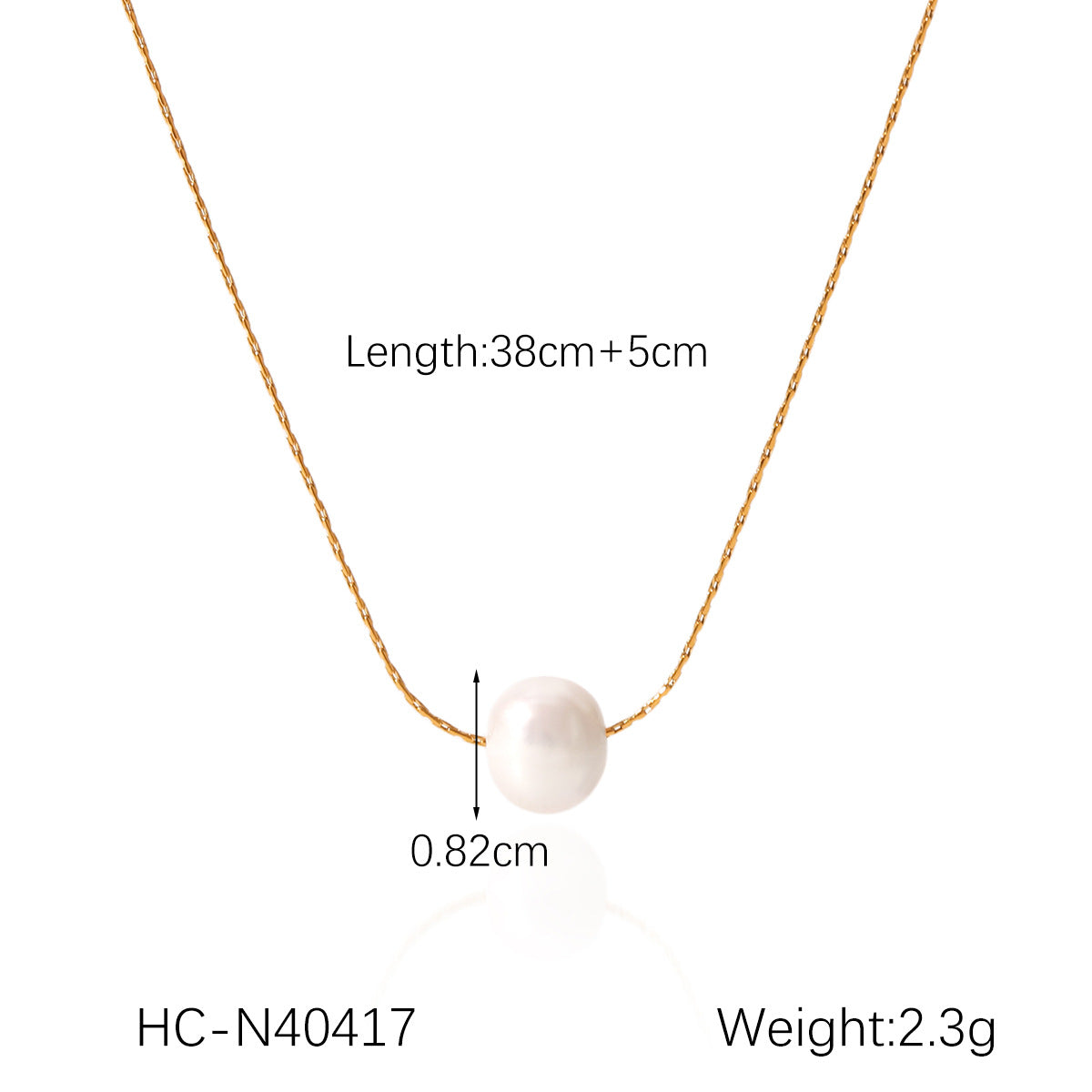 French Vintage Freshwater Pearl Necklace Women's Light Luxury Temperament Beaded Stainless Steel Clavicle Chain Non-fading Titanium Steel Necklace