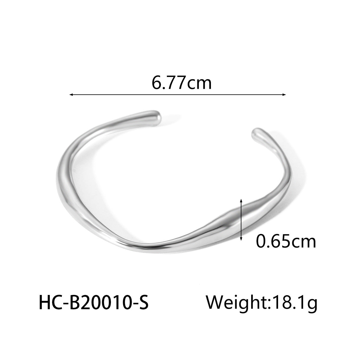 Stainless Steel Fashionable and Versatile Bracelet, Geometric Irregular Titanium Steel Bracelet for Women, Inspired By Instagram