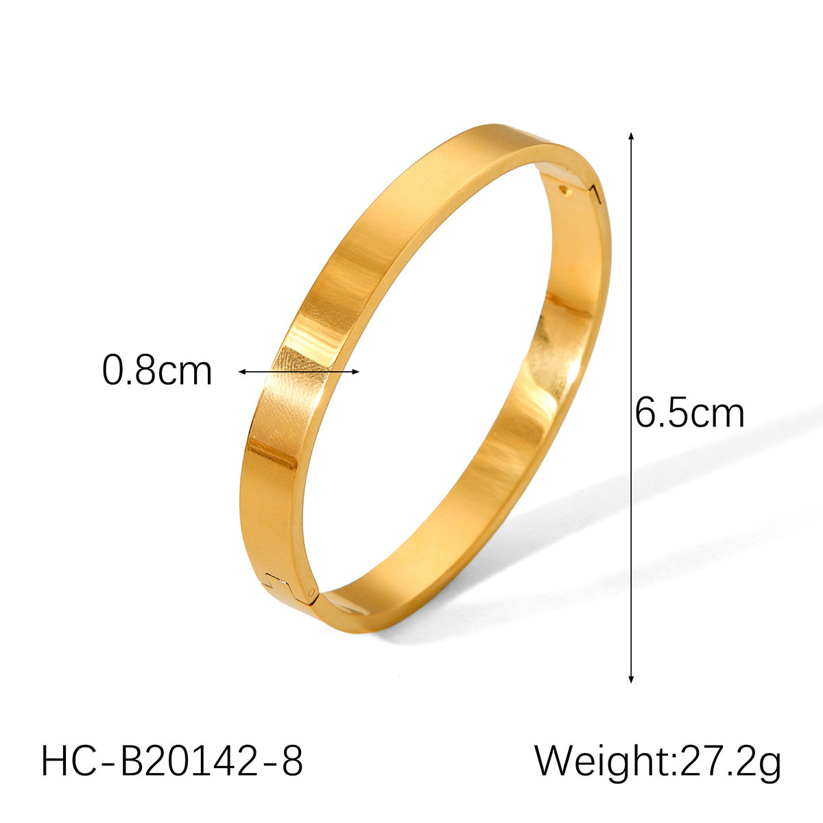 Simple Titanium Steel Bracelet, Ins-inspired Fashion, Versatile Stainless Steel Plated Gold Glossy Bracelet, Does Not Fade