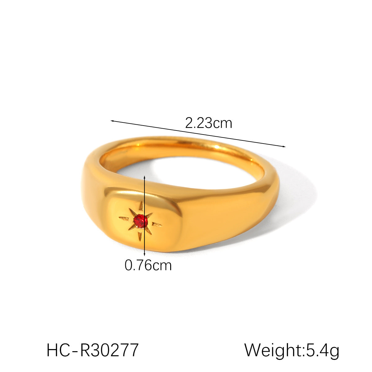 Stainless Steel Diamond-encrusted Ring, Titanium Steel, Non-fading, Eight-pointed Star Design, Women's Temperament, Versatile Jewelry