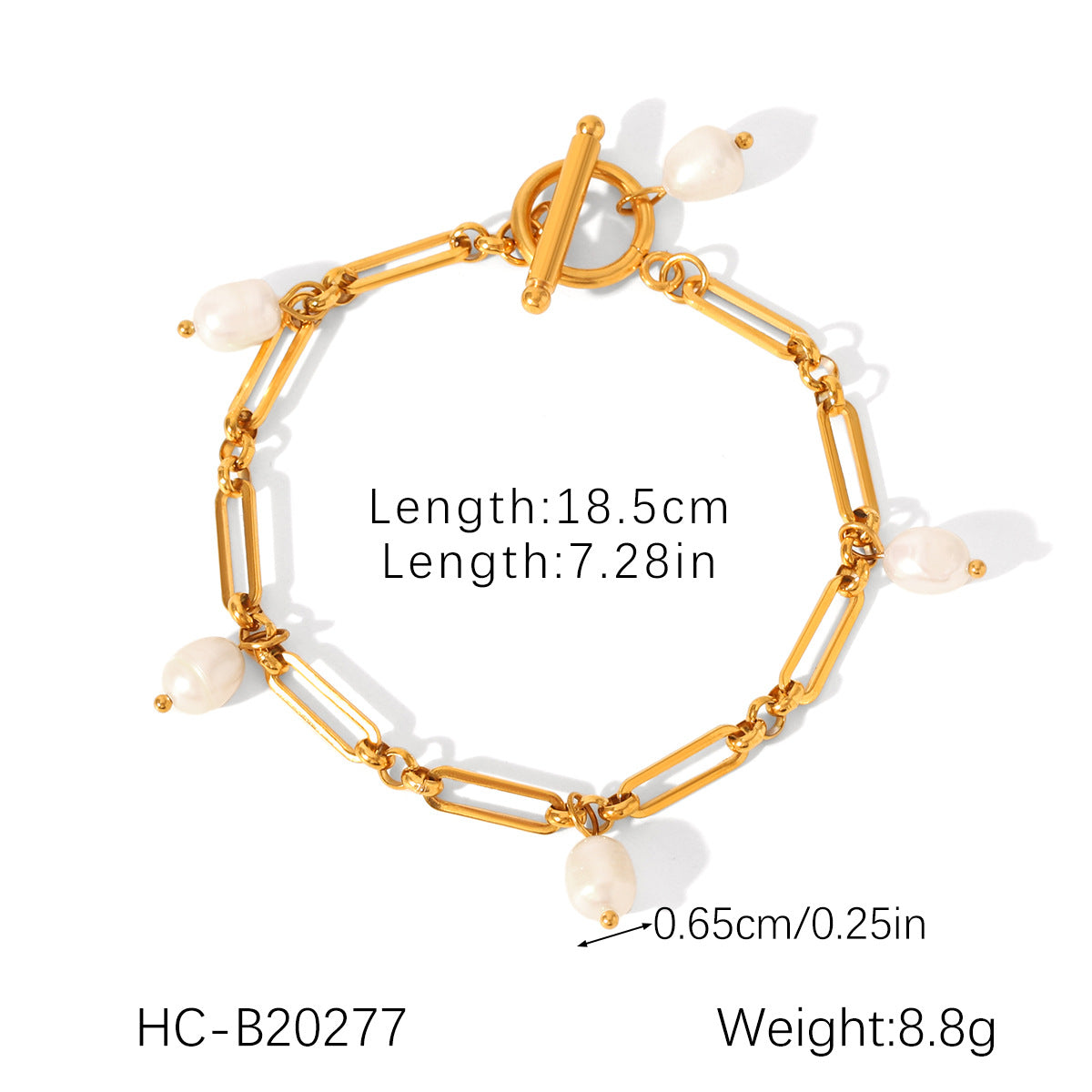 French-style Natural Freshwater Pearl Bracelet for Women, High-end Feel, Figaro Chain, Stainless Steel Cuban Chain, Titanium Steel Handmade Chain
