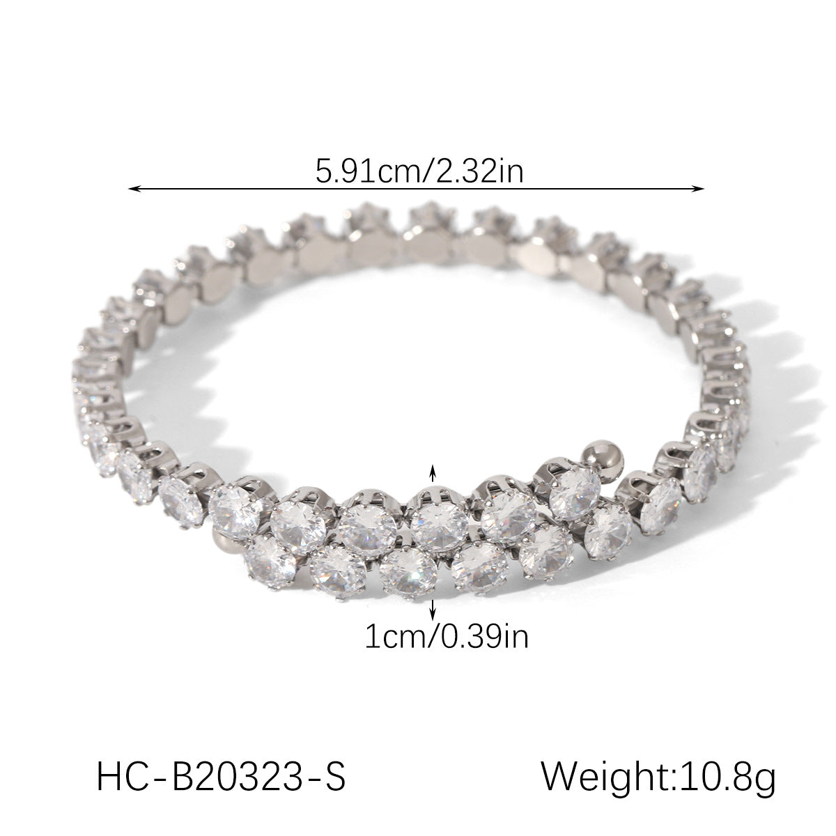 High-end Stainless Steel Zircon Bracelet for Women, Fashionable and Exquisite Titanium Steel Bracelet, Light Luxury Jewelry