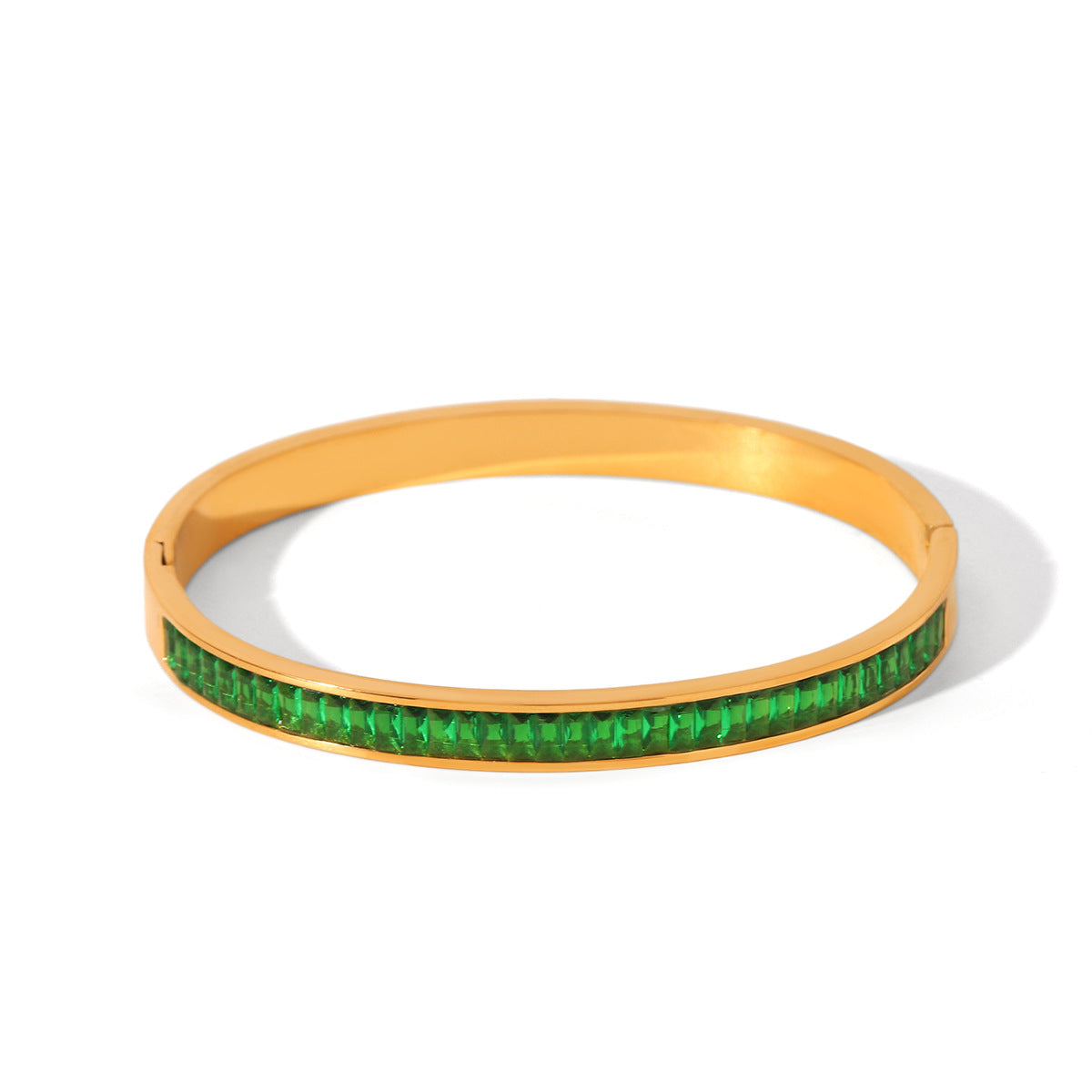 Ins-style 18K Gold Stainless Steel Bracelet Inlaid with Zircon, Made of Titanium Steel, Non-fading, High-end Hand Jewelry