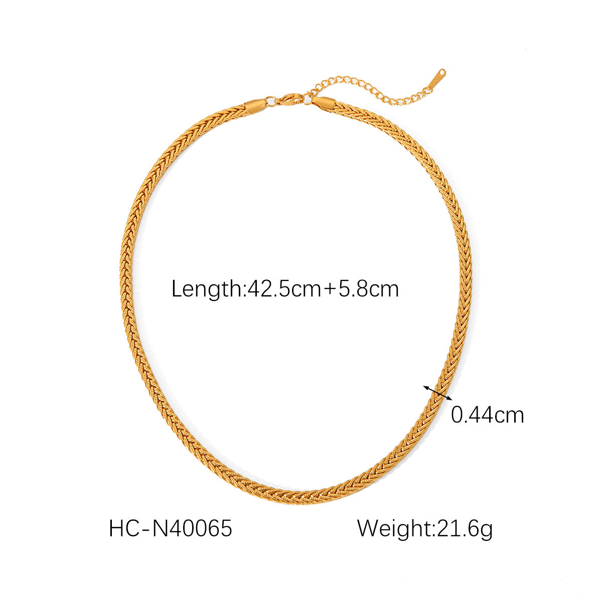 INS-style Fashionable 18K Gold-plated Stainless Steel Necklace with Cuban Chain As An Accessory