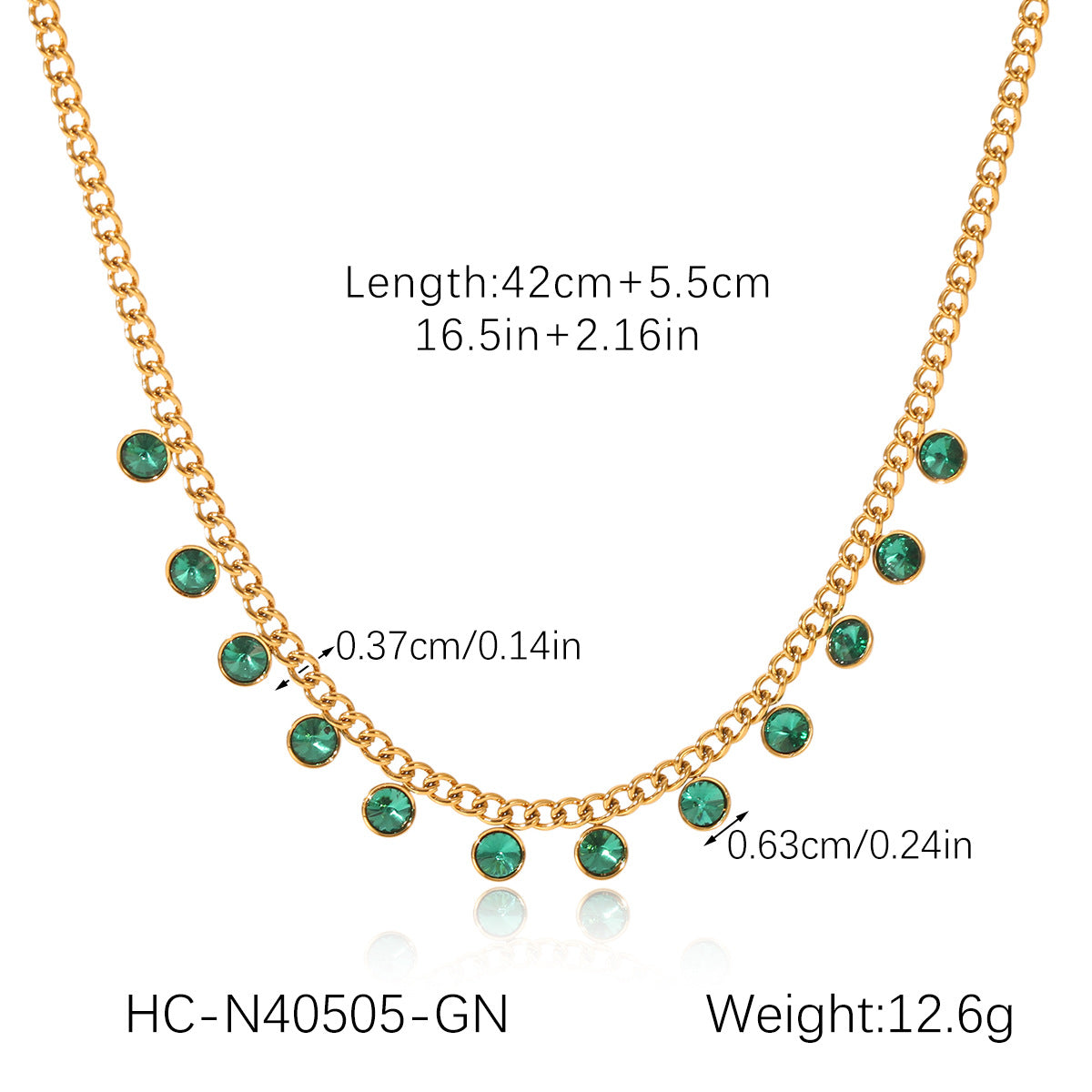 Stainless Steel Fringed Necklace, Round Zircon Necklace, High-end Personalized Style Clavicle Chain, Titanium Steel Necklace Accessory