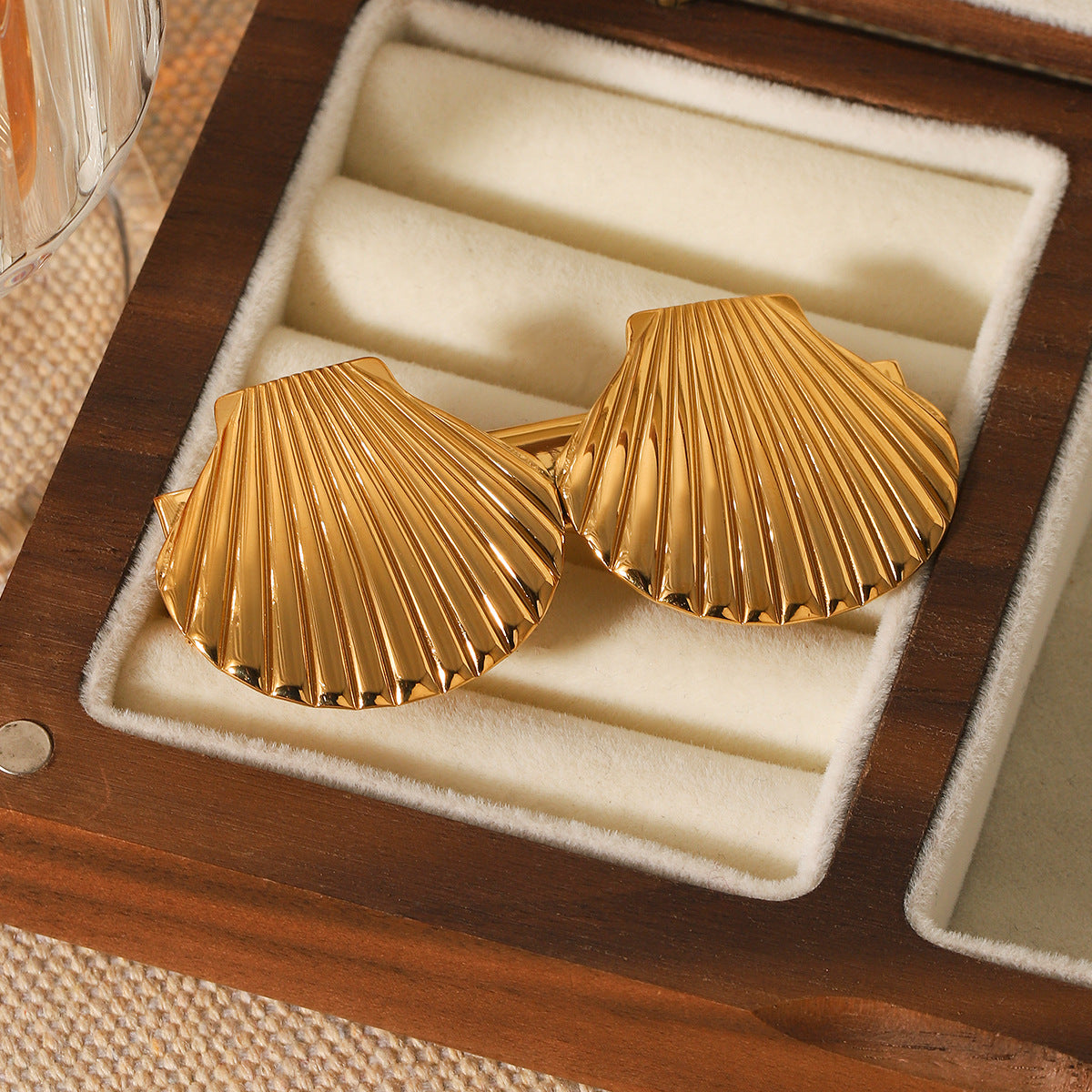Stainless Steel Headwear Pearl Hairpin Ins Ocean Style Bang Clip 18K Gold Titanium Steel Flower Straight Clip