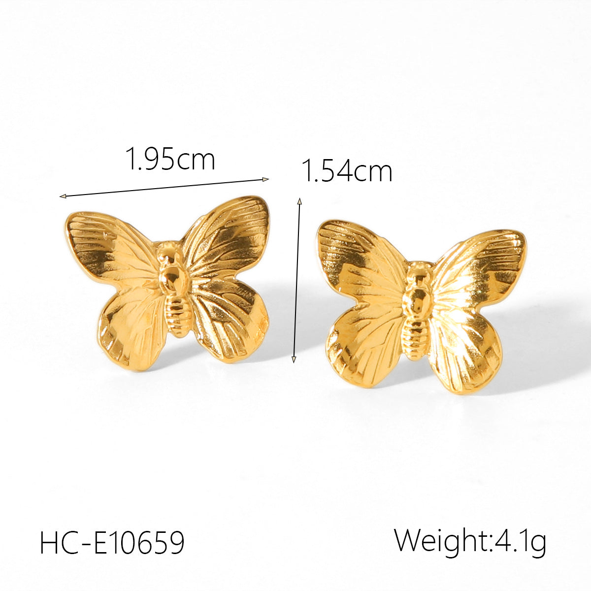 Fashionable Vintage Butterfly Jewelry, Including Vintage Earrings, Rings, Necklaces, Bracelets, Niche Light Luxury Titanium Steel Accessories