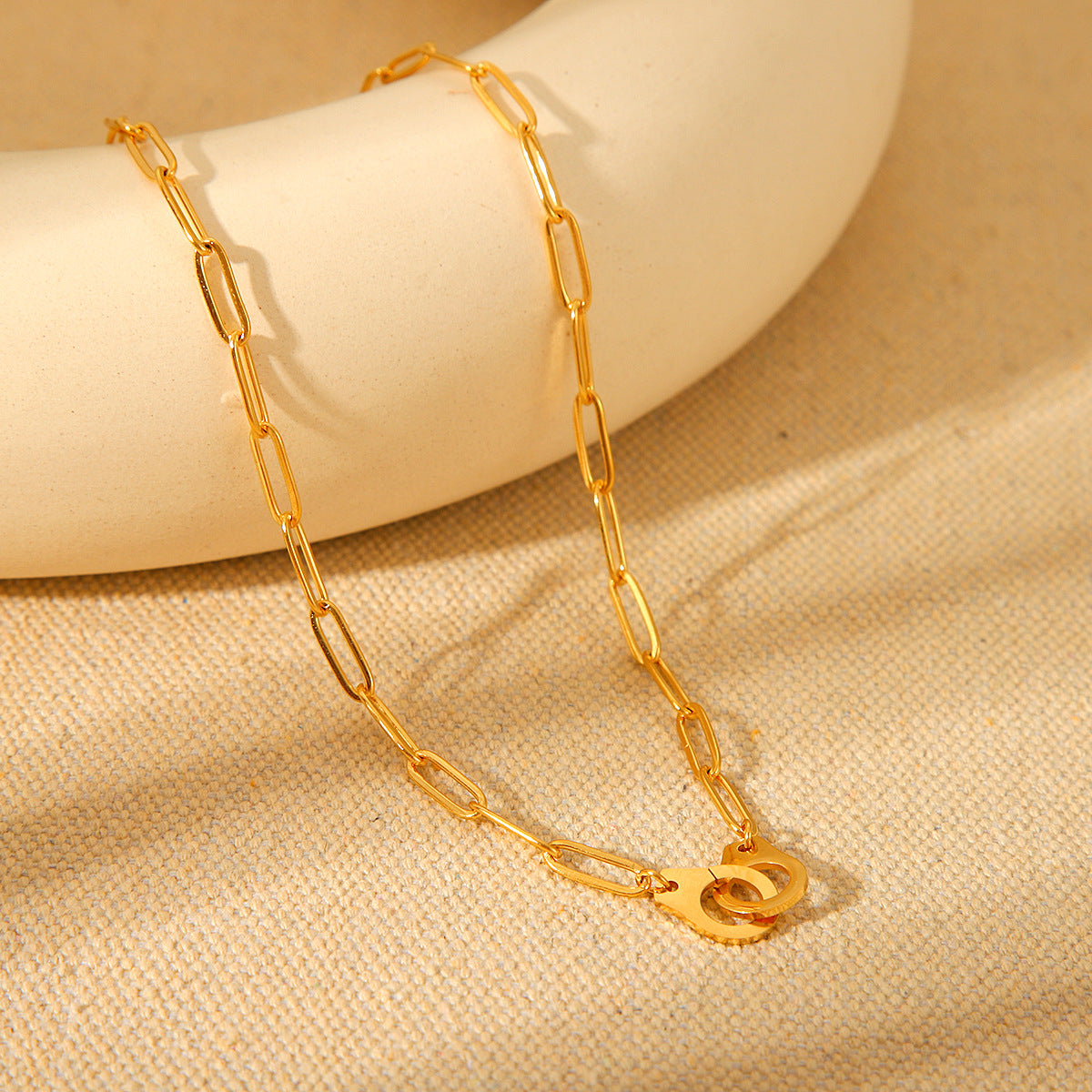 New Stainless Steel Necklace Fashionable and Versatile Cross Chain Hip-hop Necklace Titanium Steel Necklace Women