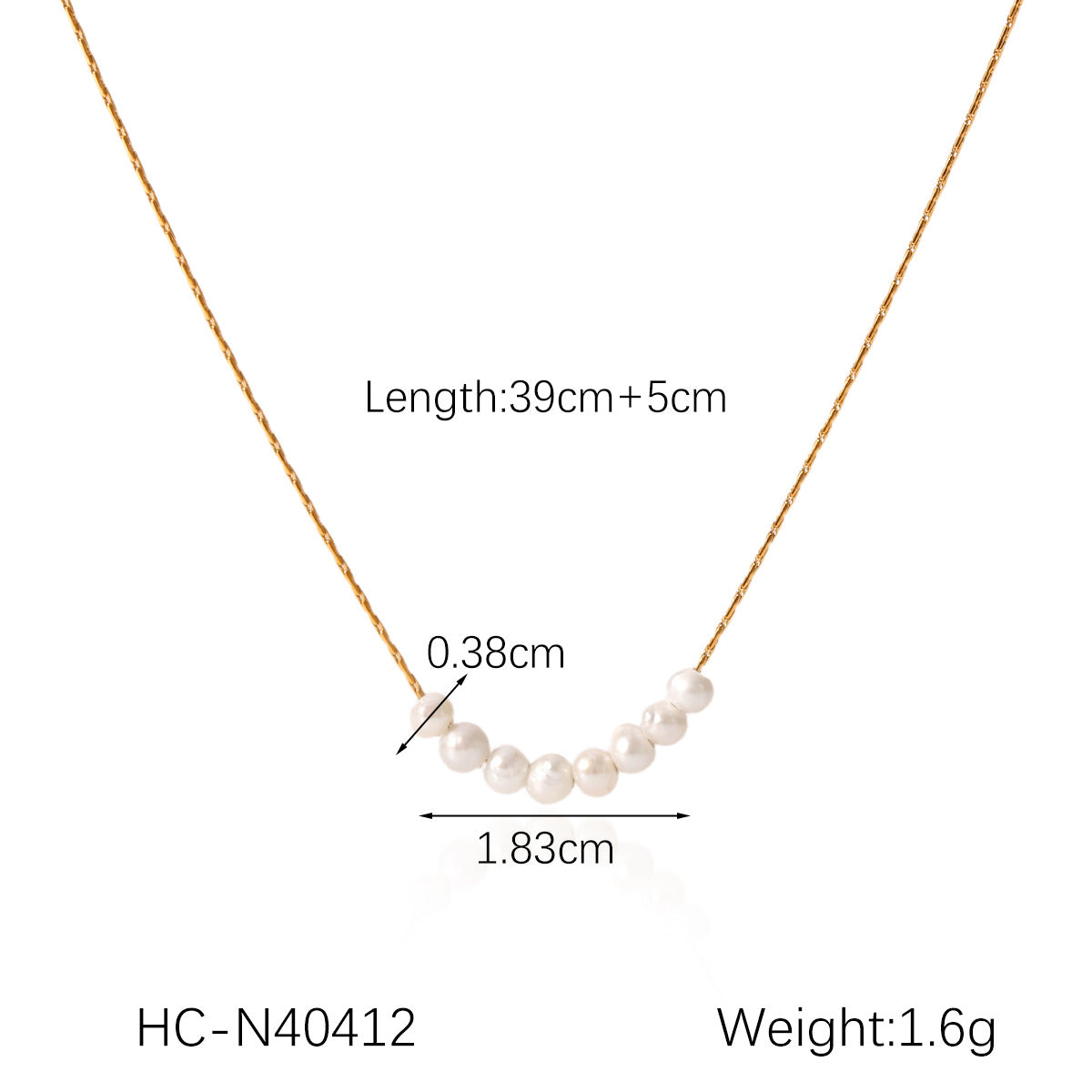 French Vintage Freshwater Pearl Necklace Women's Light Luxury Temperament Beaded Stainless Steel Clavicle Chain Non-fading Titanium Steel Necklace