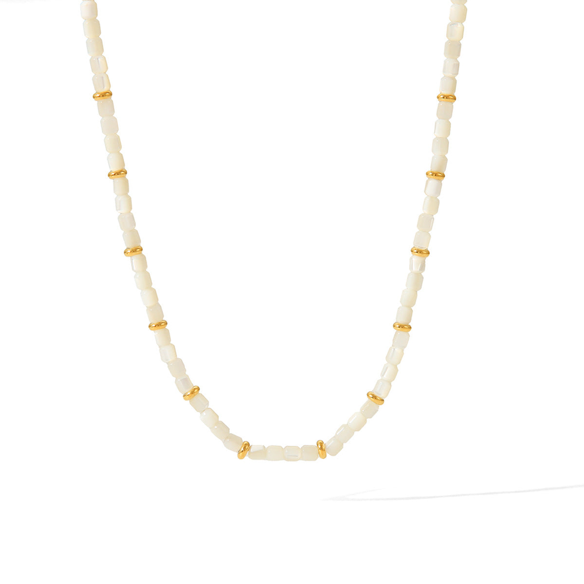 Fashionable Online Celebrity White Mother-of-pearl Necklace for Women, Niche Design, High-end Feel, Clavicle Chain, Versatile Necklace