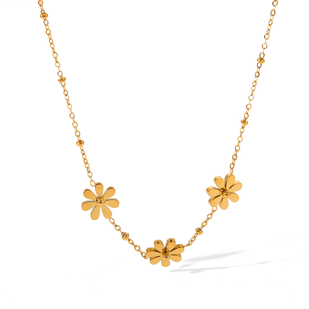 Sunflower Daisy Stainless Steel Necklace Female Titanium Steel Clavicle Chain Does Not Fade Necklace