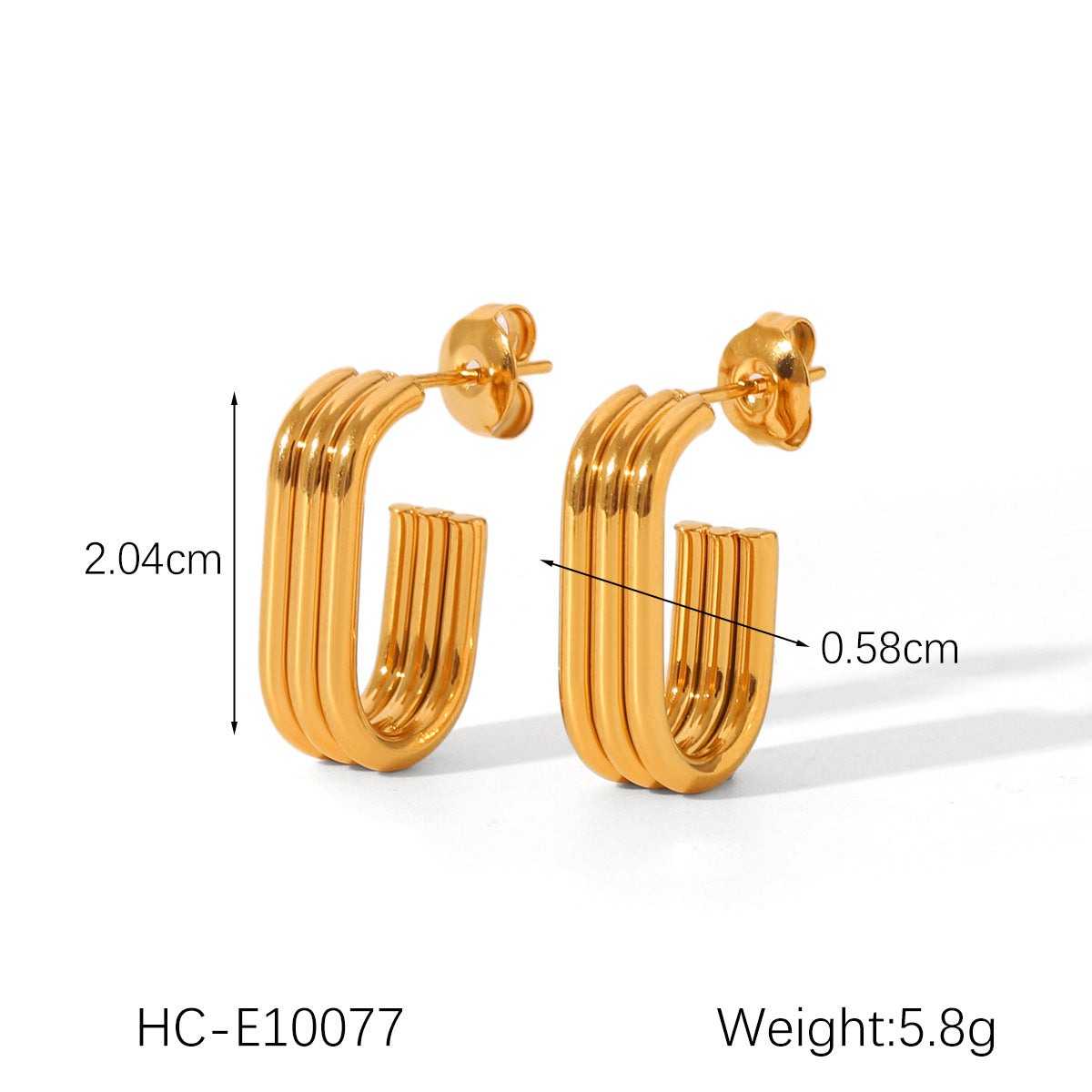 Multi-layer Linear Stainless Steel Earrings for Women, Personalized and Versatile, Titanium Steel Earrings, Non-fading Earrings