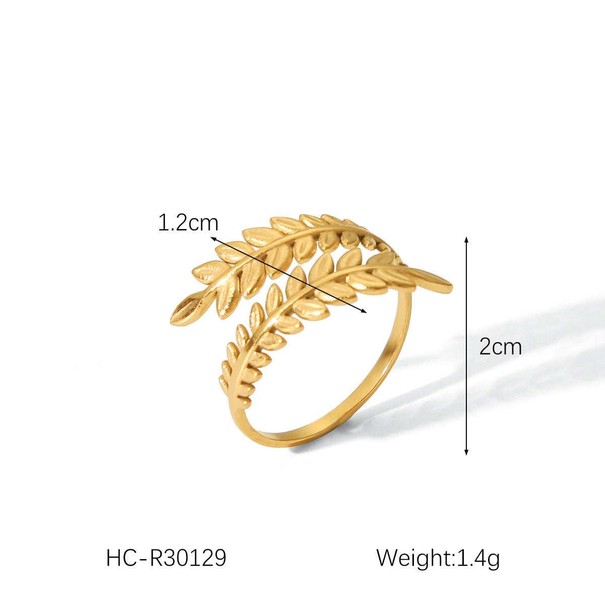 High-end 18K Gold Stainless Steel Open Ring Female Non-fading Ring Titanium Steel Jewelry