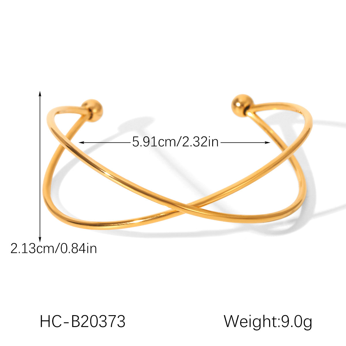 18k Gold Jewelry Stainless Steel Line Cross Opening Bracelet Simple and Easy To Match Titanium Steel Bracelet