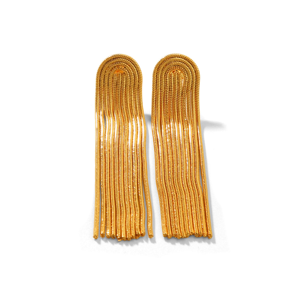 Ins-style Long Titanium Steel Eardrop Jewelry, 18K Gold Stainless Steel Chain, Fringed Earrings for Women