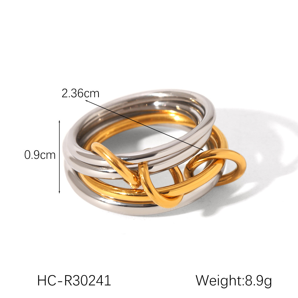 Stainless Steel Stackable Plain Ring Ins-style High-end Feel Non-fading Titanium Steel Jewelry Cross-border Ring Gold Jewelry for Women Rings