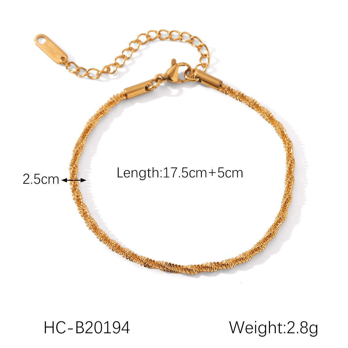Stainless Steel Bracelet, Fried Dough Twists Chain, Blade Chain, Figaro Chain, Snake Bone Chain, Cross-border Titanium Steel Jewelry