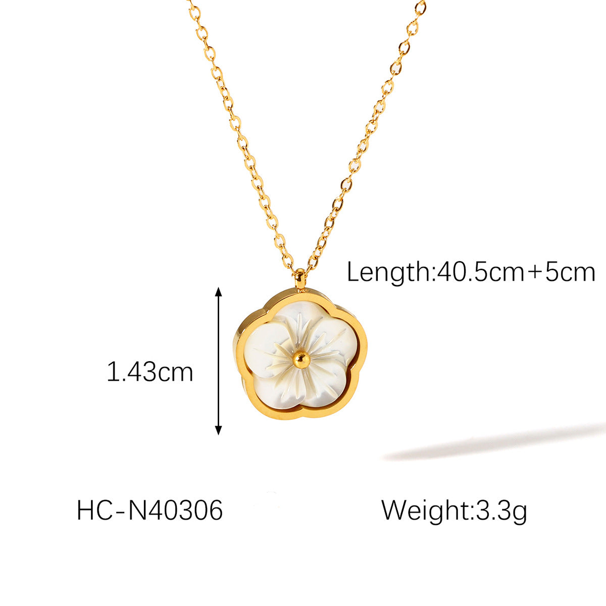 High-end stainless steel earrings with zircon flowers and mother-of-pearl petals pendant for women's necklace and bracelet jewelry