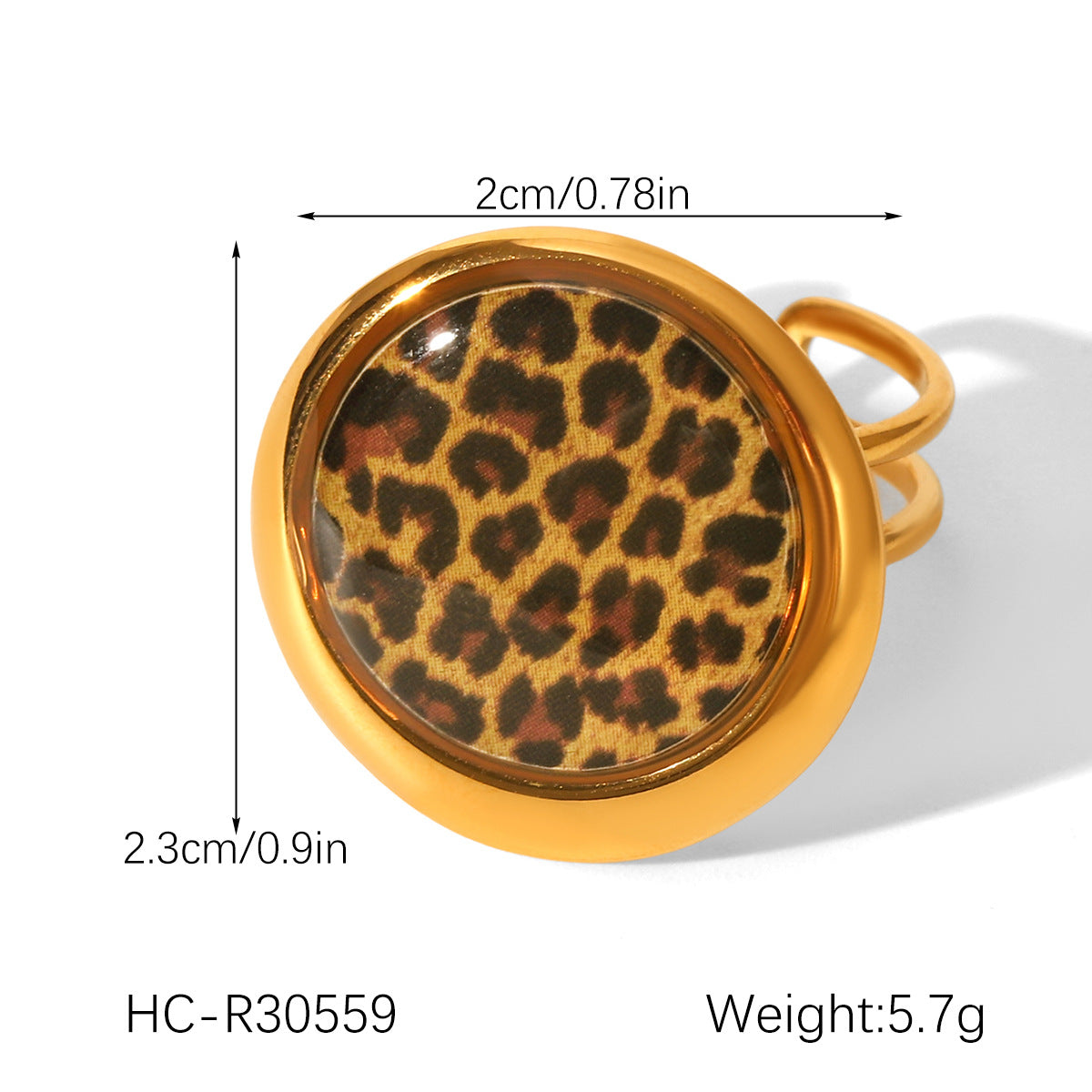 INS-style 18K Gold Stainless Steel Ear Studs, Leopard-print Flower Earrings, Niche Personalized Earrings, Versatile Titanium Steel Jewelry