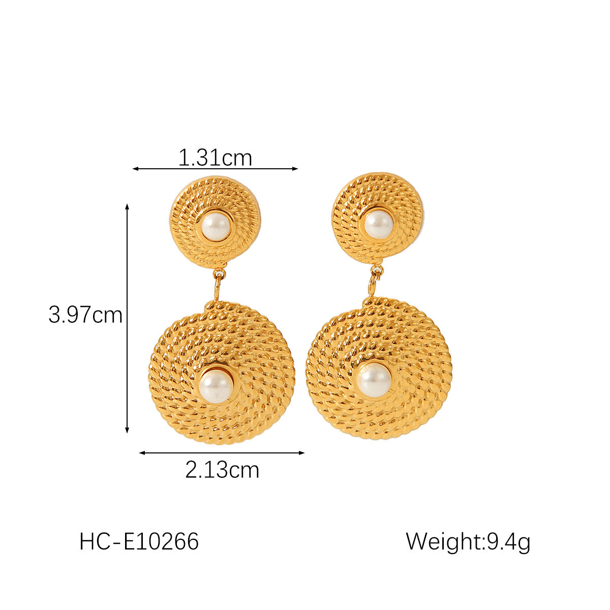 French 18K Gold Stainless Steel Heart Bowknot Earrings Design Sense Pearl Earrings Female Titanium Steel Earrings