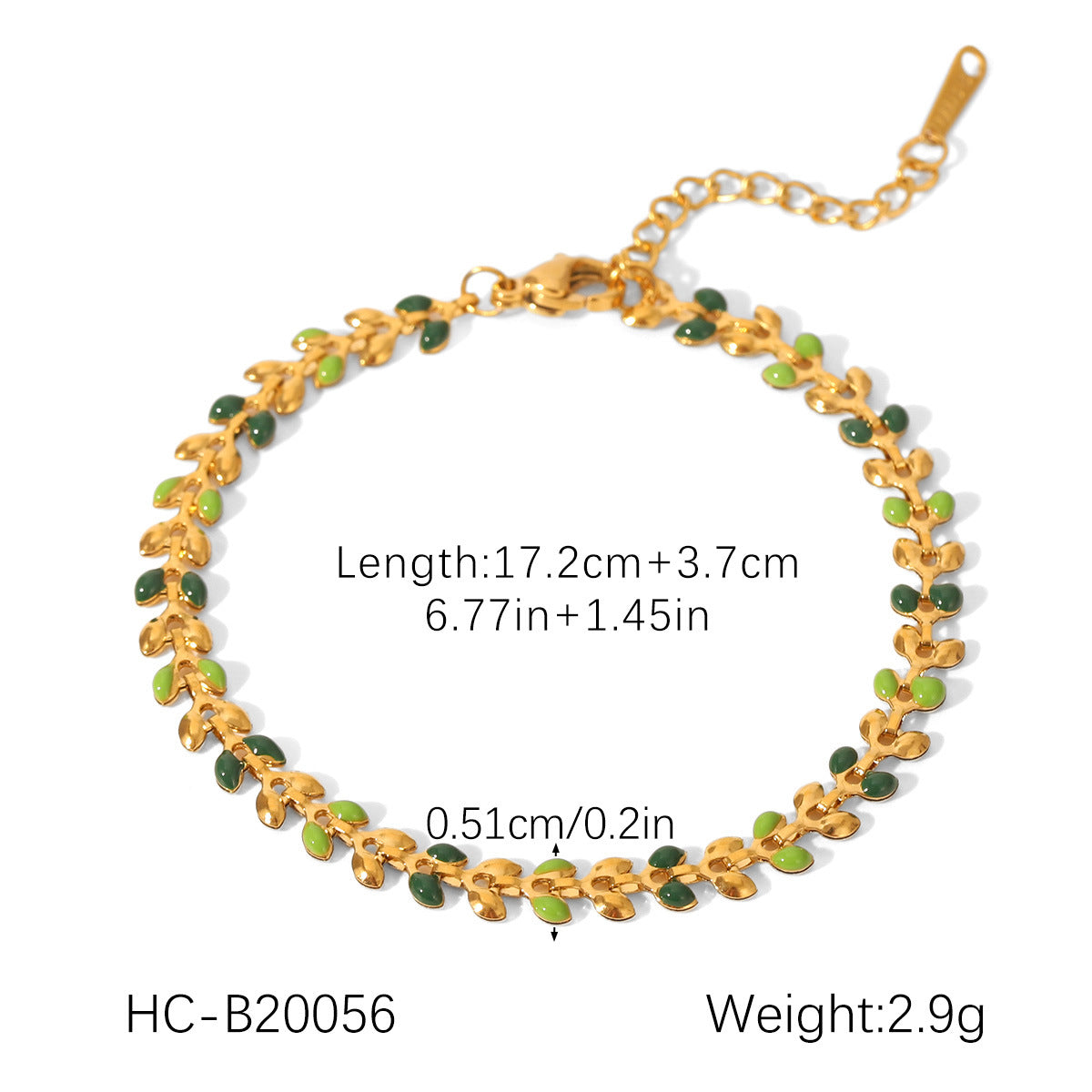 Bohemian-style Stainless Steel Bracelet with Oil-dripped Colored Zircon Hand Jewelry for Women, Non-fading Jewelry