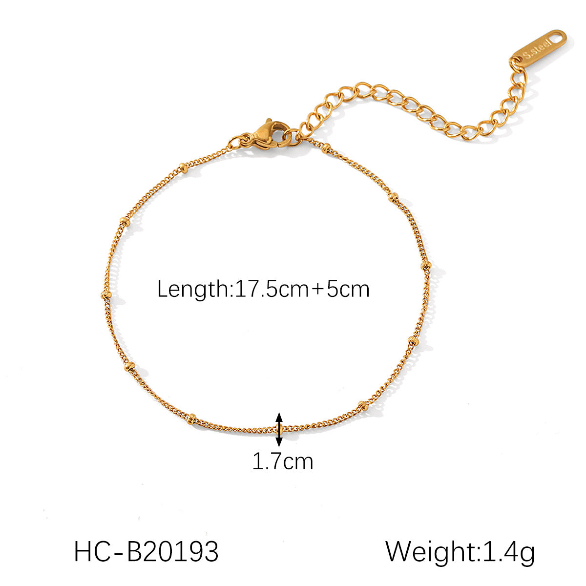 Stainless Steel Bracelet, Fried Dough Twists Chain, Blade Chain, Figaro Chain, Snake Bone Chain, Cross-border Titanium Steel Jewelry