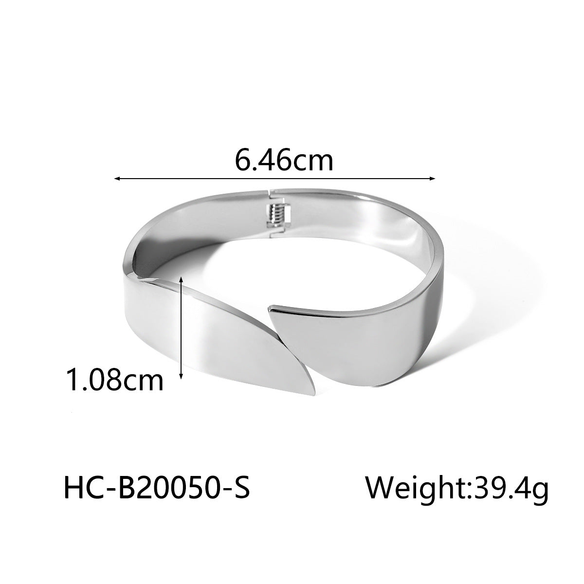 Exquisite Wide Surface High-quality Stainless Steel Open Bracelet with Exaggerated Personality for Women, Titanium Steel Bracelet