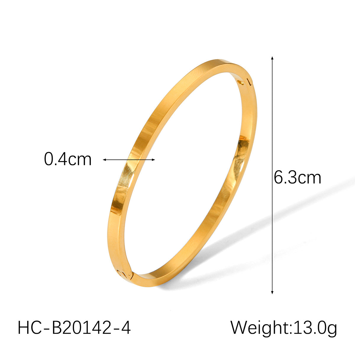 Simple Titanium Steel Bracelet, Ins-inspired Fashion, Versatile Stainless Steel Plated Gold Glossy Bracelet, Does Not Fade