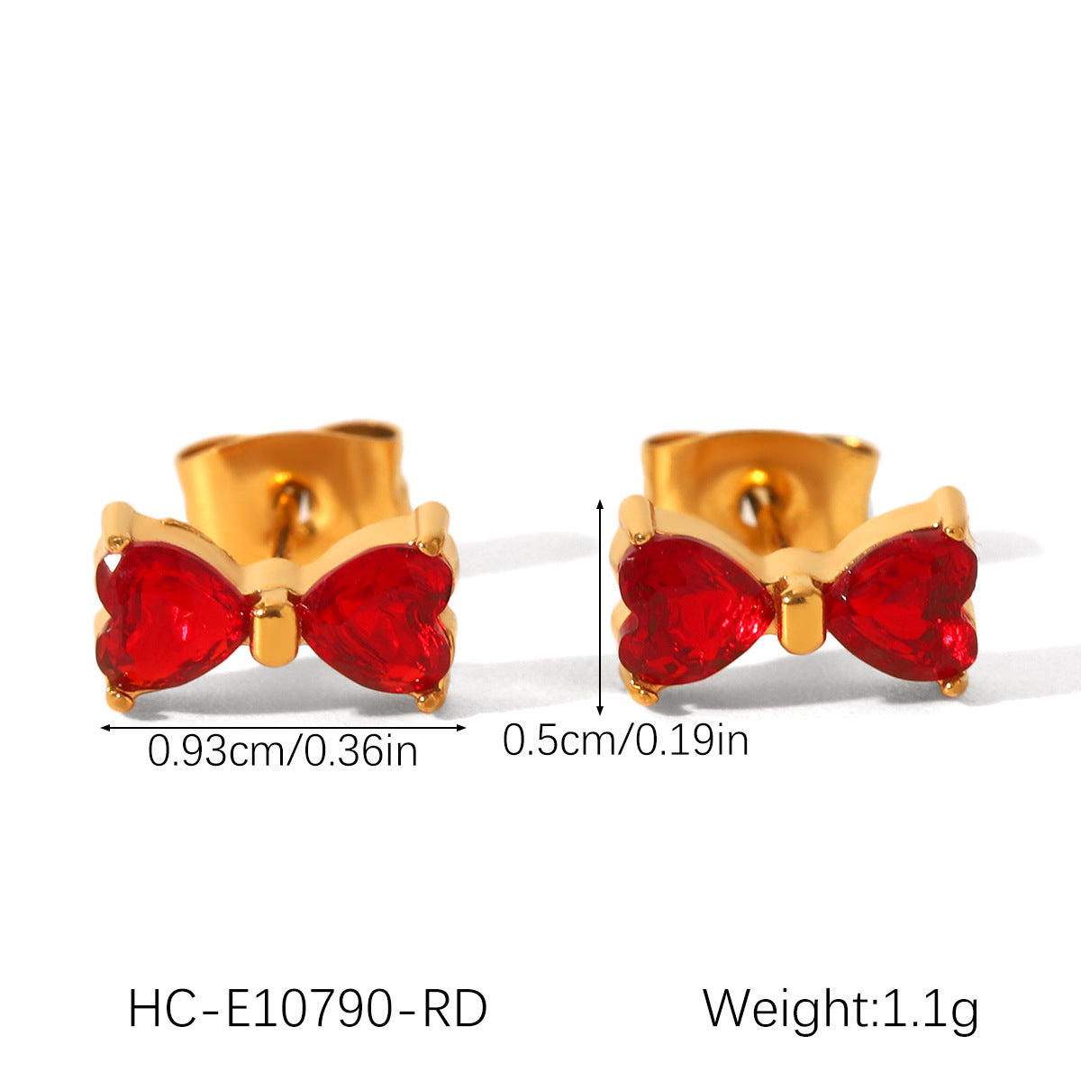 INS-style Stainless Steel Bowknot Earrings with Zircon Studs for Women, Non-fading Titanium Steel, 18K Gold-plated Earrings
