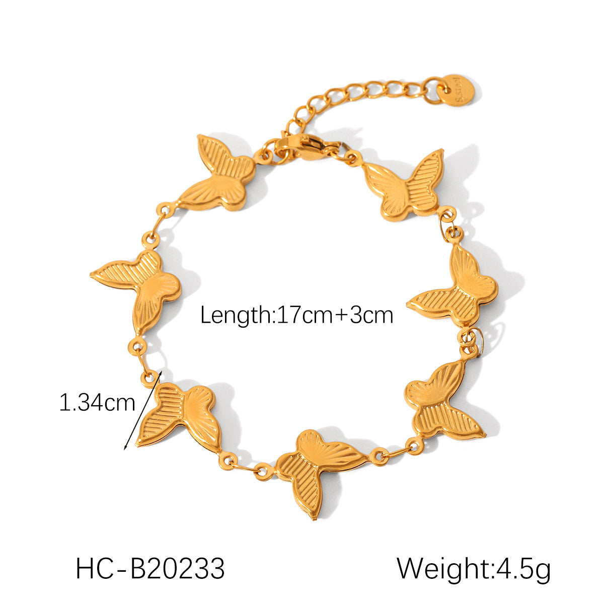 Stainless Steel Bracelet, Featuring Square, Butterfly, Shell, and Water Droplet Designs, Adorned with Zircon Flowers and A Pig-nose Buckle, Crafted From 18K Gold and Titanium Steel Jewelry