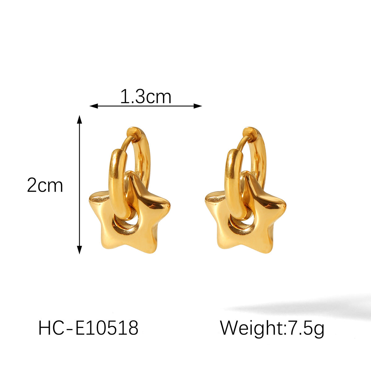 Stylish and Versatile Stainless Steel Earrings for Women, Featuring A Heart-shaped Flower Pendant and Titanium Steel Earring Hoop, with No Fading