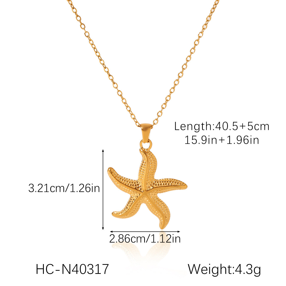 Beach Ocean Wind Stainless Steel Starfish Conch Shell Pendant Necklace Women's Pearl Necklace Design Sense Necklace