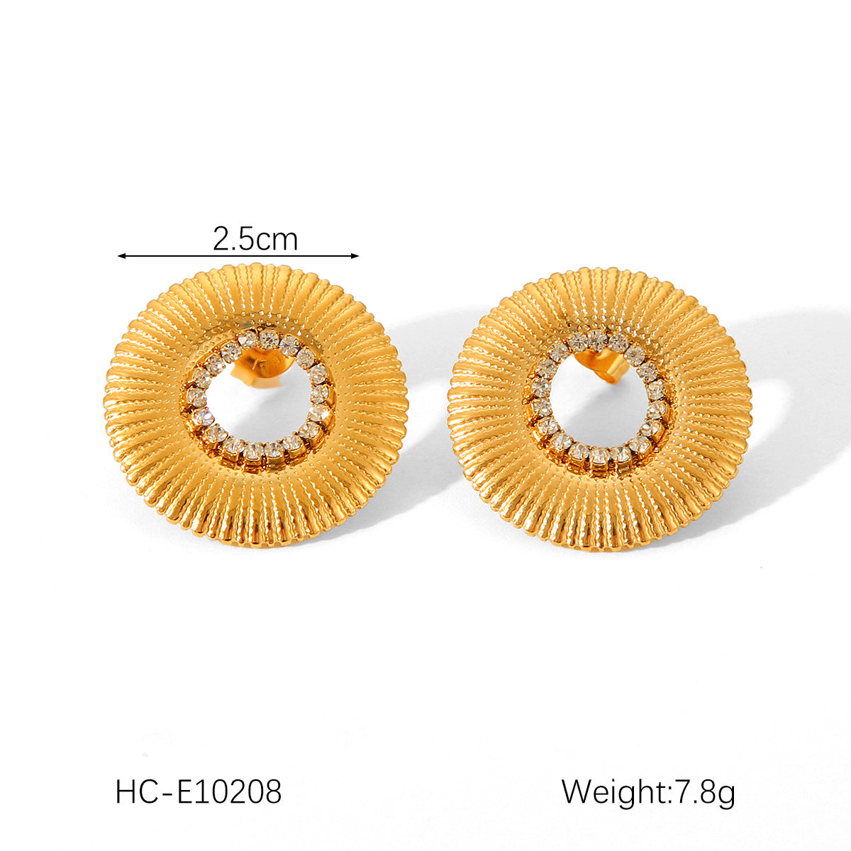 Titanium steel earrings 18K gold stainless steel bowknot drop geometric diamond earrings women's high-end earrings