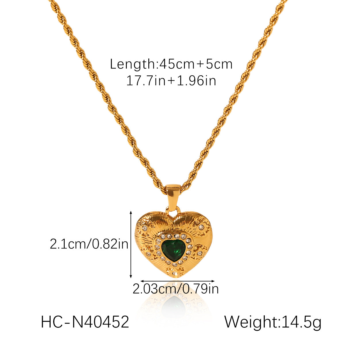 Stainless Steel Love Necklace with Zircon Clavicle Chain Women's High-end Titanium Steel 18K Gold-plated Necklace