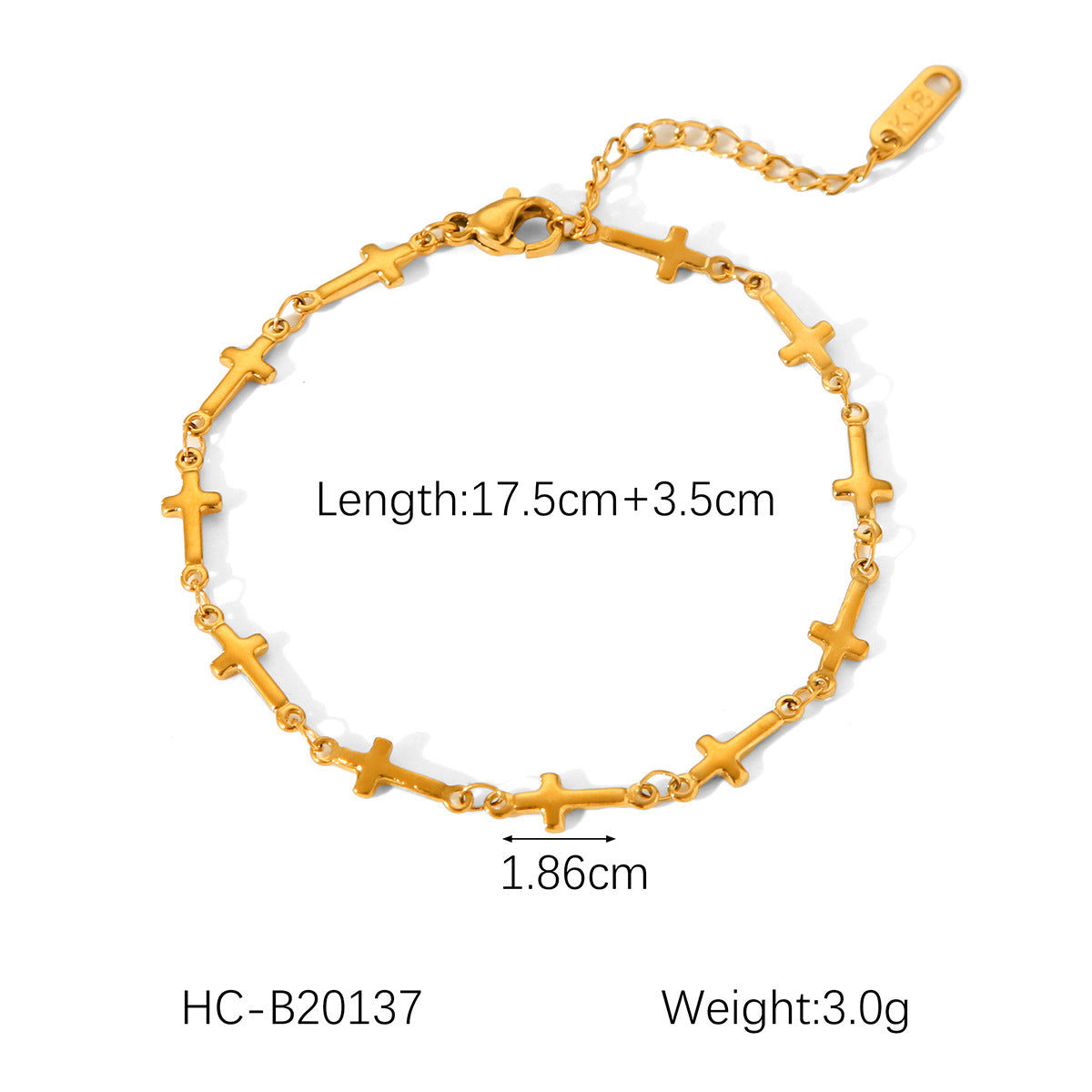 INS Influencer's Titanium Steel Jewelry, Cross Chain, Stainless Steel Necklace, Fashionable and Personalized Titanium Steel Bracelet