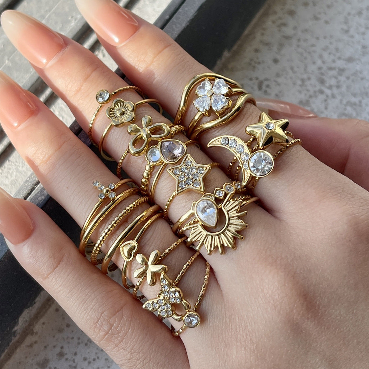 Titanium Steel Ring for Women, Non-fading, Niche and High-end, Stackable Jewelry, Finger Ring, Stainless Steel Zircon Ring