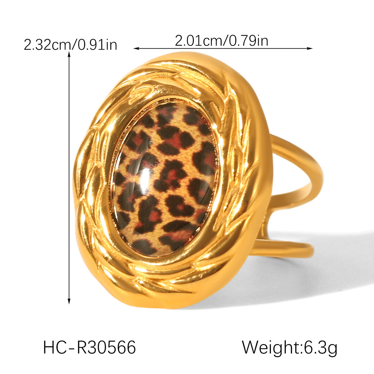 INS-style 18K Gold Stainless Steel Ear Studs, Leopard-print Flower Earrings, Niche Personalized Earrings, Versatile Titanium Steel Jewelry
