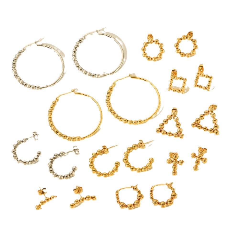 Titanium Steel Earrings, Women's High-end Fashionable and Versatile Trendy Earrings That Won't Fade