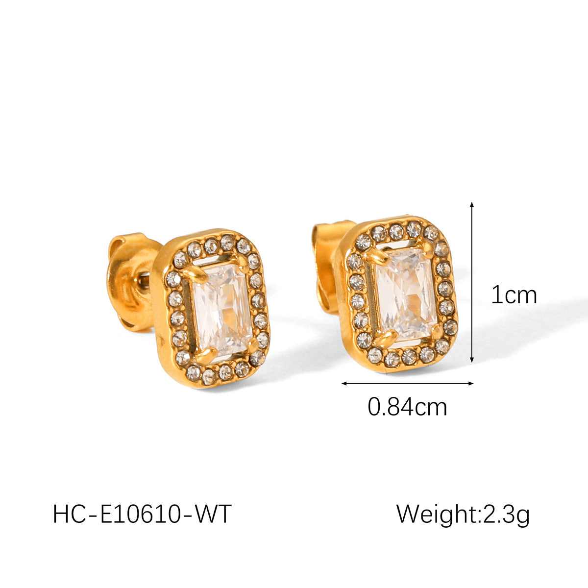 INS-style Stainless Steel Bowknot Earrings with Zircon Studs for Women, Non-fading Titanium Steel, 18K Gold-plated Earrings