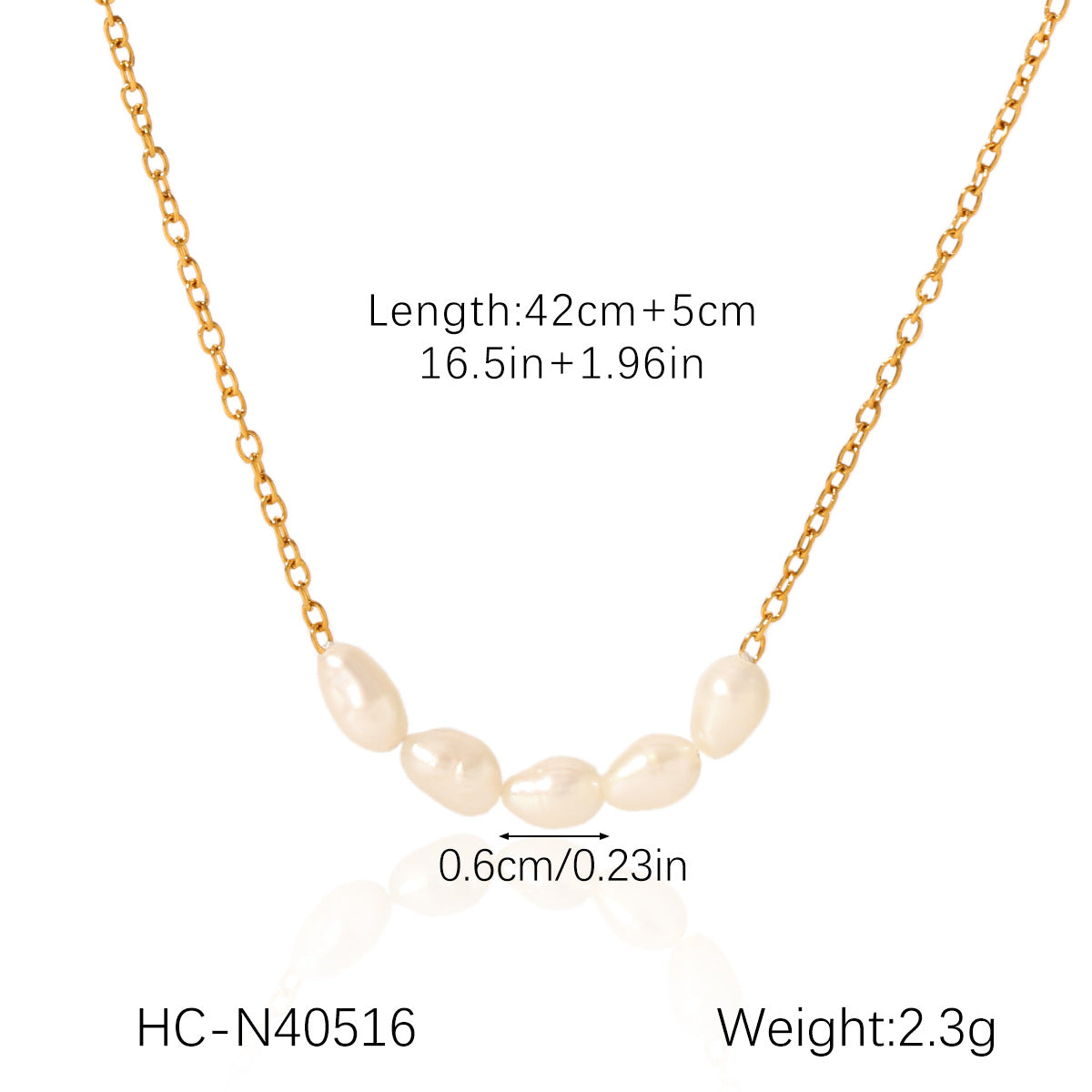 French Vintage Freshwater Pearl Necklace Women's Light Luxury Temperament Beaded Stainless Steel Clavicle Chain Non-fading Titanium Steel Necklace