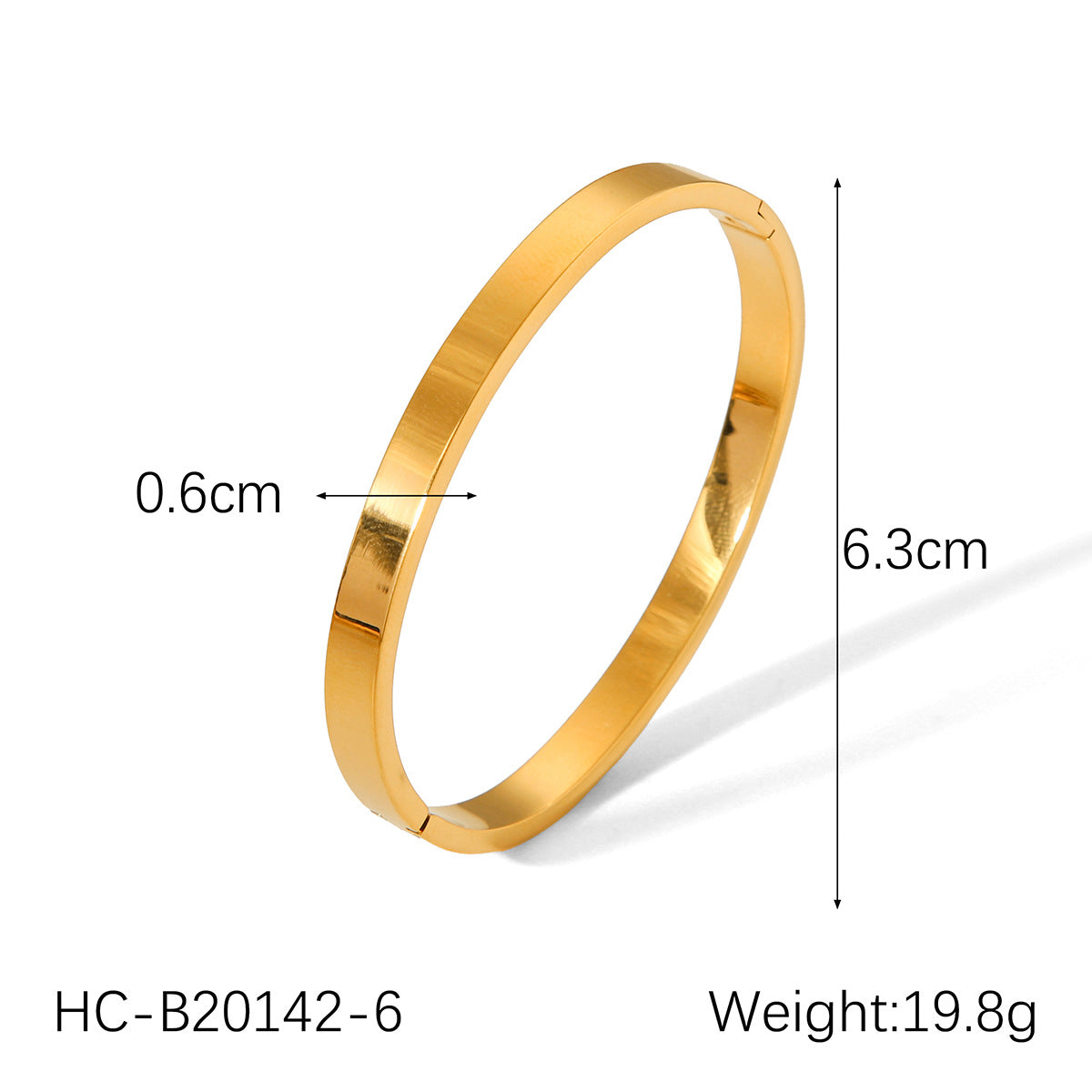 Simple Titanium Steel Bracelet, Ins-inspired Fashion, Versatile Stainless Steel Plated Gold Glossy Bracelet, Does Not Fade
