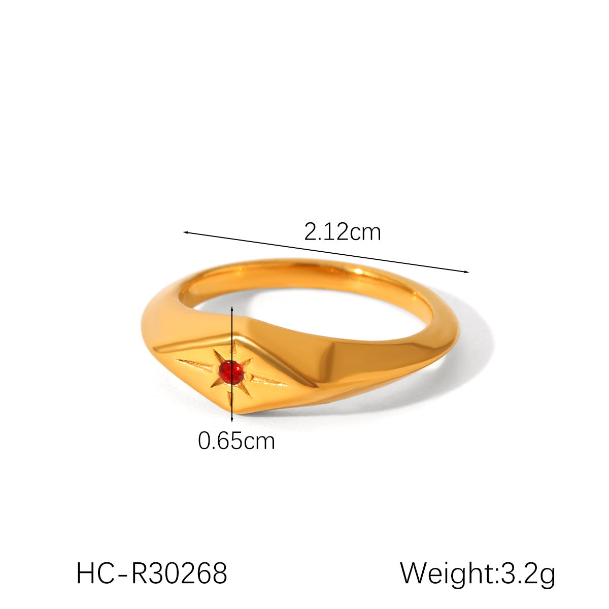 Stainless Steel Diamond-encrusted Ring, Titanium Steel, Non-fading, Eight-pointed Star Design, Women's Temperament, Versatile Jewelry
