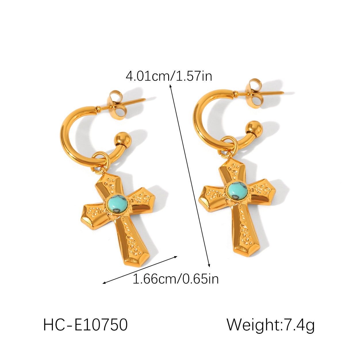 18K Gold Stainless Steel Box Chain Cross Diamond Pendant Necklace Does Not Fade, Elegant Titanium Steel Clavicle Chain