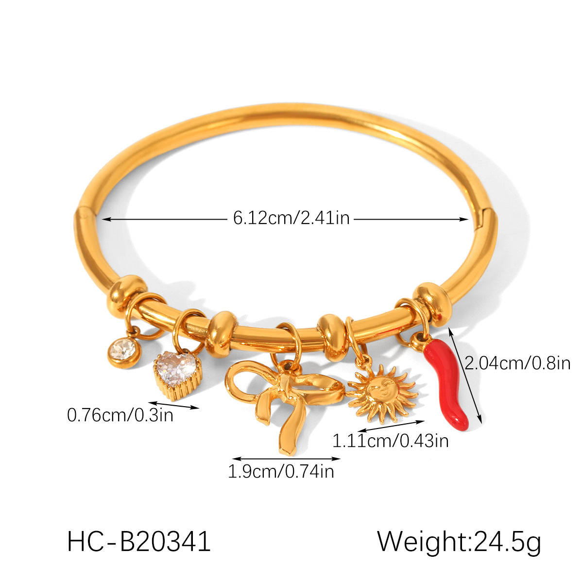 18K Gold-plated Stainless Steel Plain Bracelet, Starfish, Conch, Scallop DIY Accessories, Titanium Steel Bracelet for Women