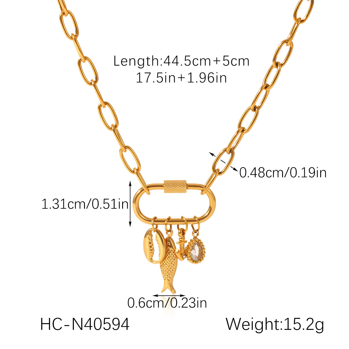 Stainless Steel Cross Chain DIY Jewelry Accessory, Detachable Pendant Necklace, High-end Titanium Steel Necklace