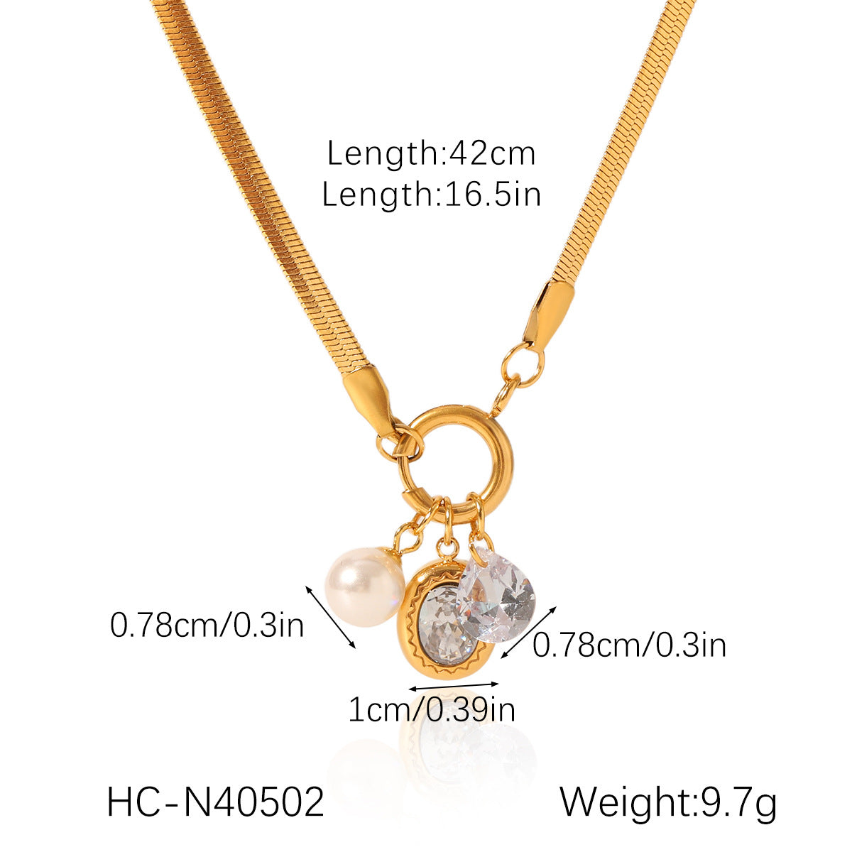 Stainless Steel Blade Chain Spring Buckle DIY Jewelry Accessory Pendant Necklace Niche Design Titanium Steel Collar Chain