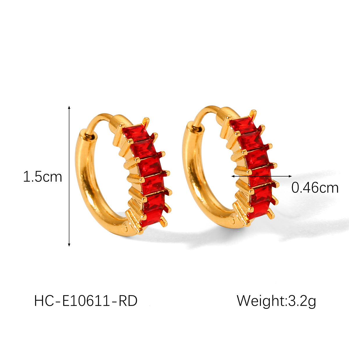 Earrings for Women, Fashionable and Luxurious, Made of Stainless Steel with Gold-plated Earrings and Inlaid with Zircon Titanium Steel Earrings